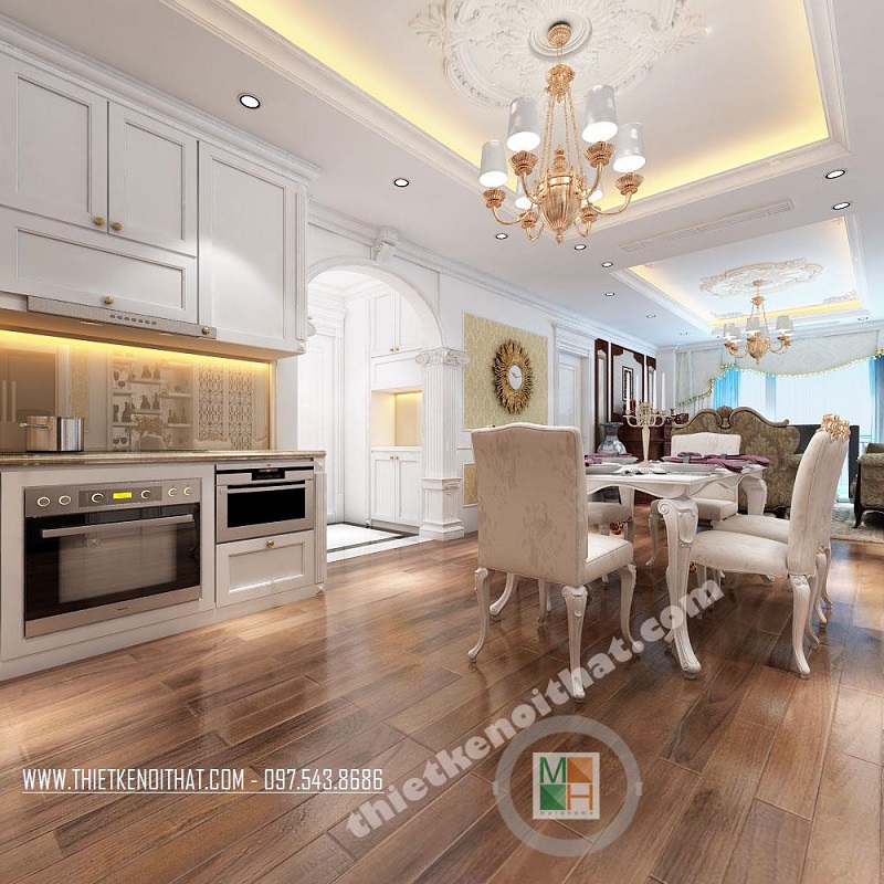 Thiết kế căn hộ chung cư Imperia Garden với phong cách tân cổ điển