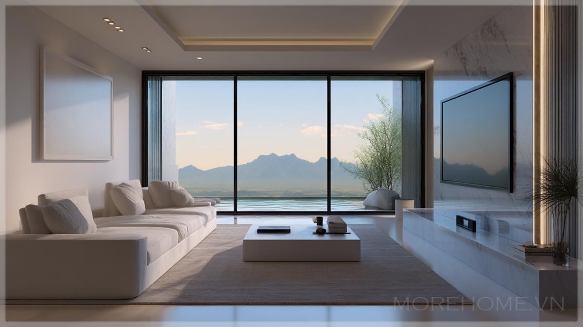 Không gian phòng khách hiện đại - Nơi ánh sáng và sự tối giản hòa quyện...