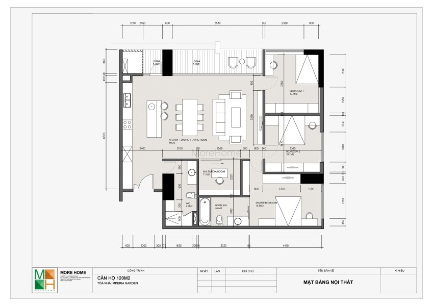 Thiết kế chung cư Imperia Garden City Thiết kế nội thất chung cư Imperia Garden City